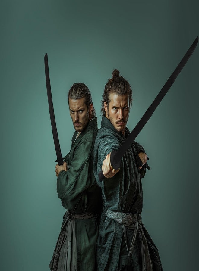 VZQI 2 PCS 3D Printed Gravity Retractable Samurai Sword Model Toys Halloween Portable Toy Samurai Sword Black - Image 3